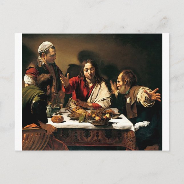 Caravaggio - Supper at Emmaus - Classic Painting Postcard (Front)