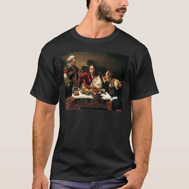 Caravaggio - Supper at Emmaus - Classic Painting T-Shirt (Front)