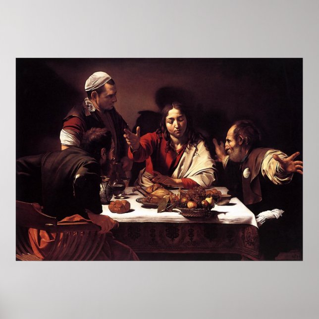 Caravaggio Supper At Emmaus Poster (Front)