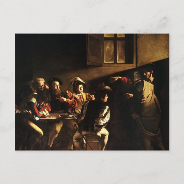 Caravaggio - The Calling of Saint Matthew Postcard (Front)