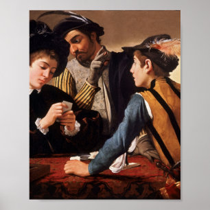 Caravaggio The Cardsharps   Poster