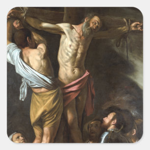 Caravaggio The Crucifixion of Saint Andrew Square Sticker