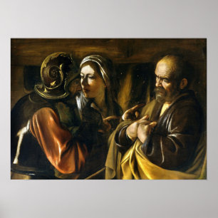 Caravaggio - The Denial Of Saint Peter 1610 Poster