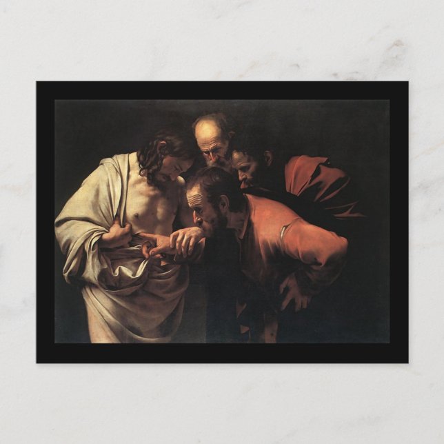Caravaggio The Incredulity Of Saint Thomas Postcard (Front)