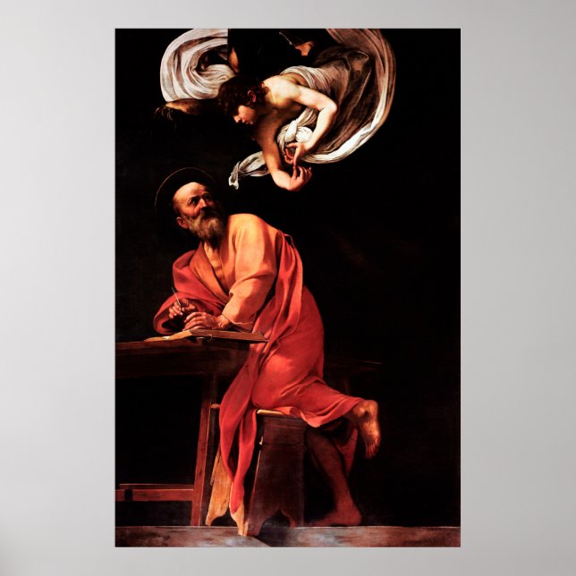 Caravaggio: The Inspiration of Saint Matthew Poster (Front)