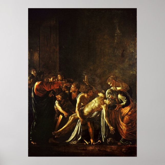 Caravaggio - The Raising Of Lazarus 1609 Poster (Front)