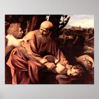 Caravaggio-The sacrifice of Isaac's Poster