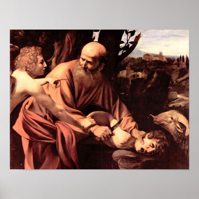 Caravaggio-The sacrifice of Isaac's Poster (Front)