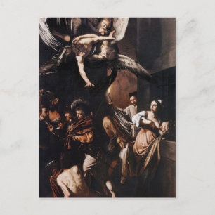 Caravaggio - The seven Works of Mercy Painting Postcard