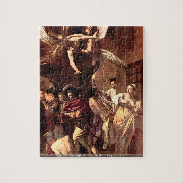 Caravaggio - The seven works of mercy puzzle (Vertical)