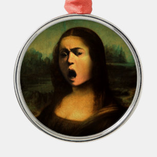 Caravaggio's Mona Lisa Metal Tree Decoration