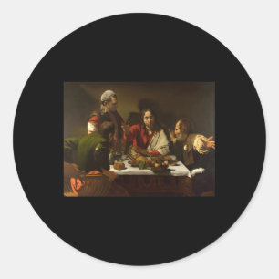 Caravaggio'S Supper At Emmaus Classic Round Sticker