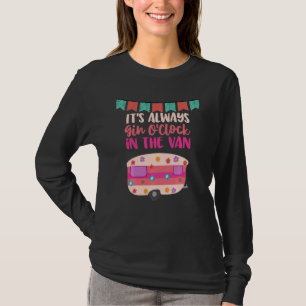 Caravan And Gin Happy Camper Life T-Shirt