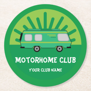 Caravan And Motorhome Clubs Round Paper Coaster