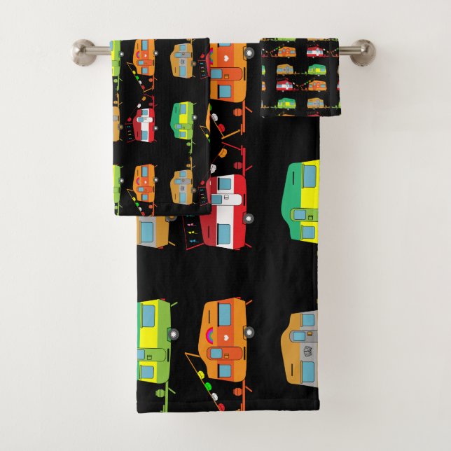Caravan Art gifts - Love My Caravan Bath Towel Set (Insitu)