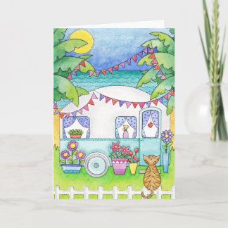 Caravan Art Greeting Card