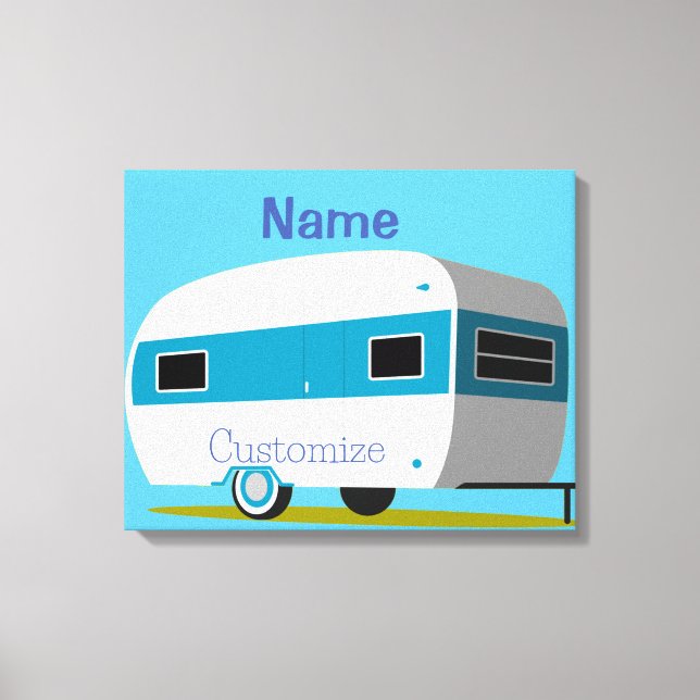 Caravan Camper RV Thunder_Cove Canvas Print (Front)