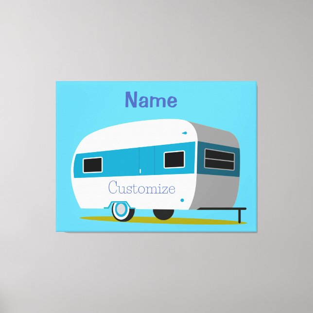 Caravan Camper RV Thunder_Cove Canvas Print (Front)