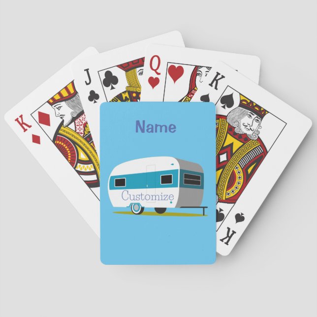 Caravan Camper RV Thunder_Cove  Playing Cards (Back)