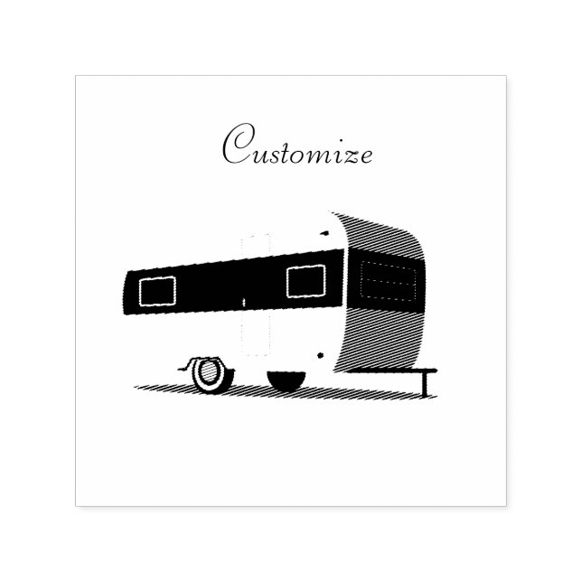 Caravan Camper RV Thunder_Cove  Self-inking Stamp (Design)
