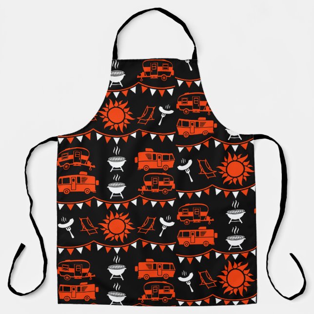 Caravan Camping Decor Apron (Front)