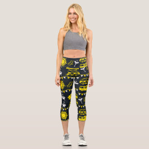 Caravan Camping Decor Capri Leggings