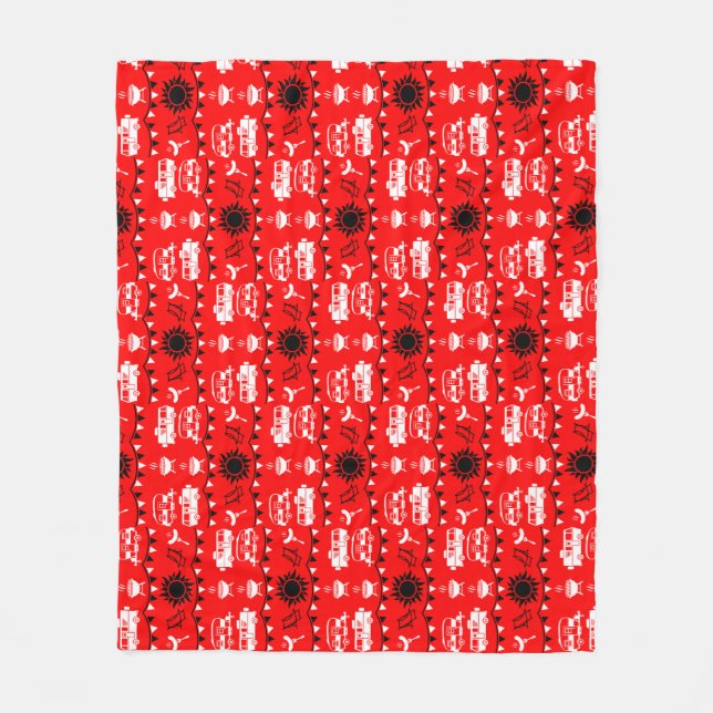 Caravan Camping Decor Fleece Blanket (Front)