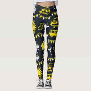Caravan Camping Decor Leggings