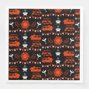 Caravan Camping Decor Napkin