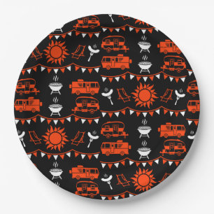 Caravan Camping Decor Paper Plate