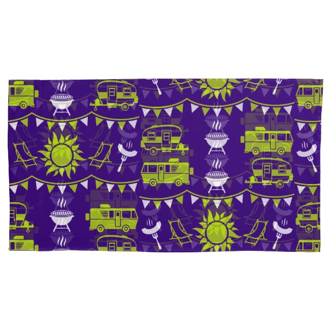 Caravan Camping Decor Pillowcase (Front-Left)