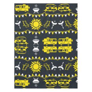 Caravan Camping Decor Tablecloth