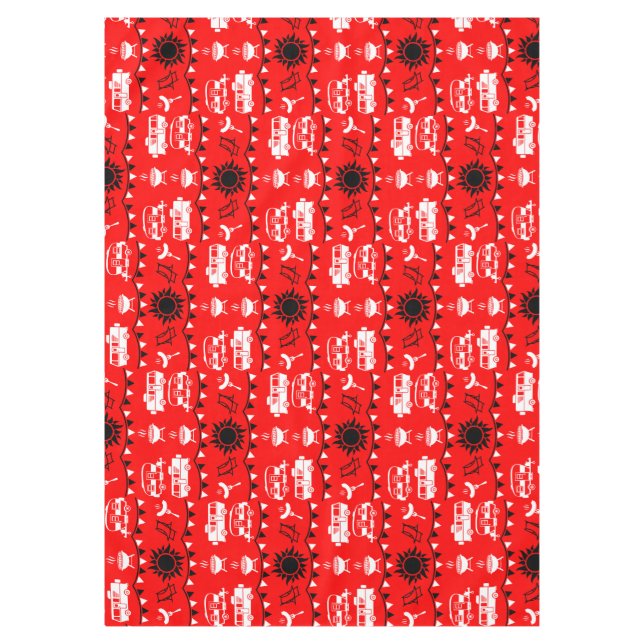 Caravan Camping Decor Tablecloth (Front)