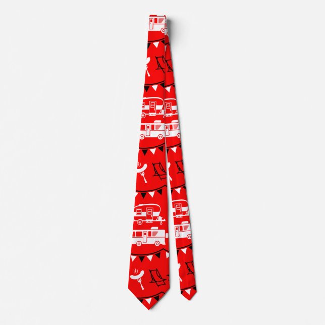 Caravan Camping Decor Tie (Front)