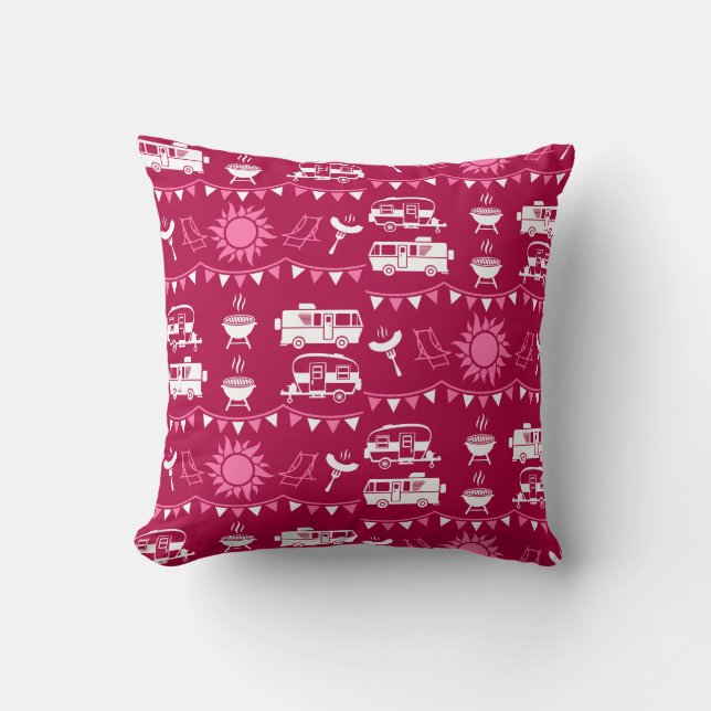 Caravan Camping Home Decor Cushion (Front)