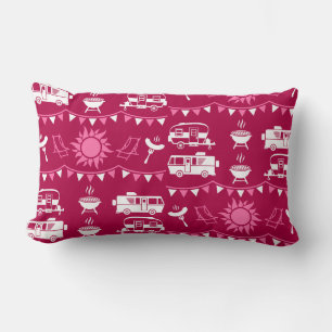 Caravan Camping Home Decor Lumbar Cushion