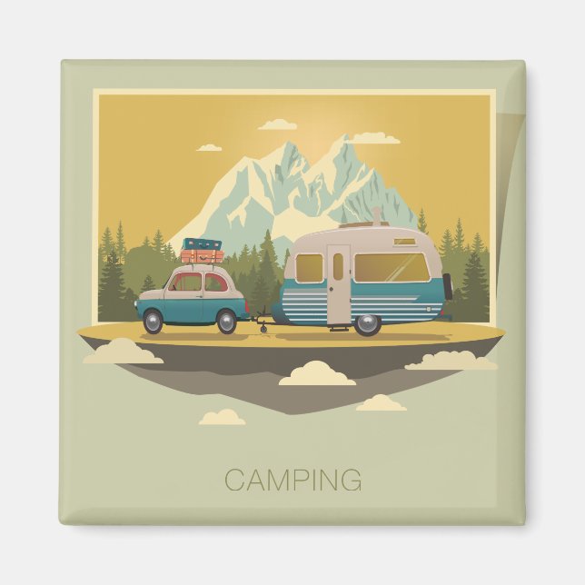 Caravan Camping Magnet (Front)