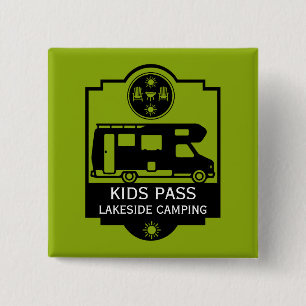 Caravan Campsite Business 15 Cm Square Badge