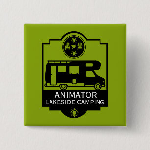 Caravan Campsite Business  15 Cm Square Badge