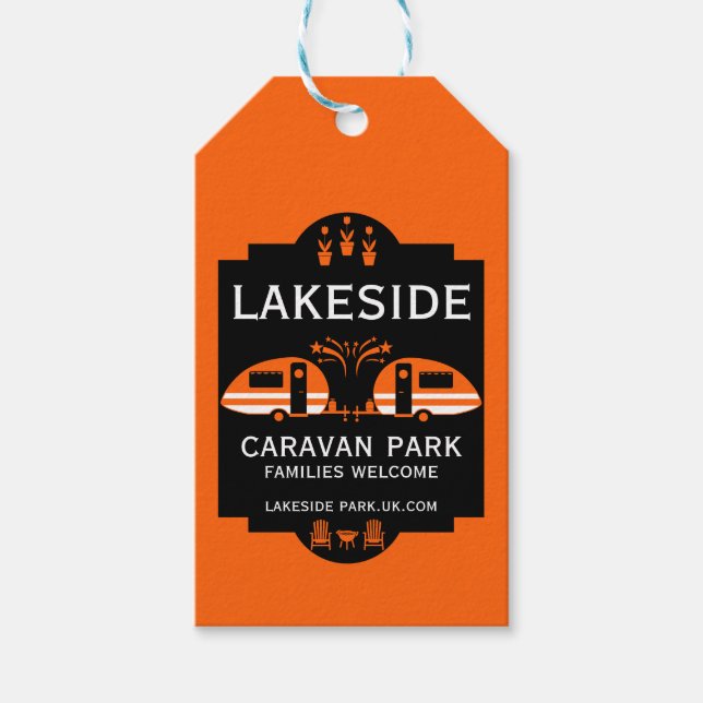 Caravan Campsite Promotion Gift Tags (Front)