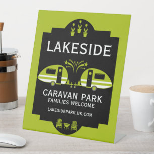 Caravan Campsite Promotion Pedestal Sign