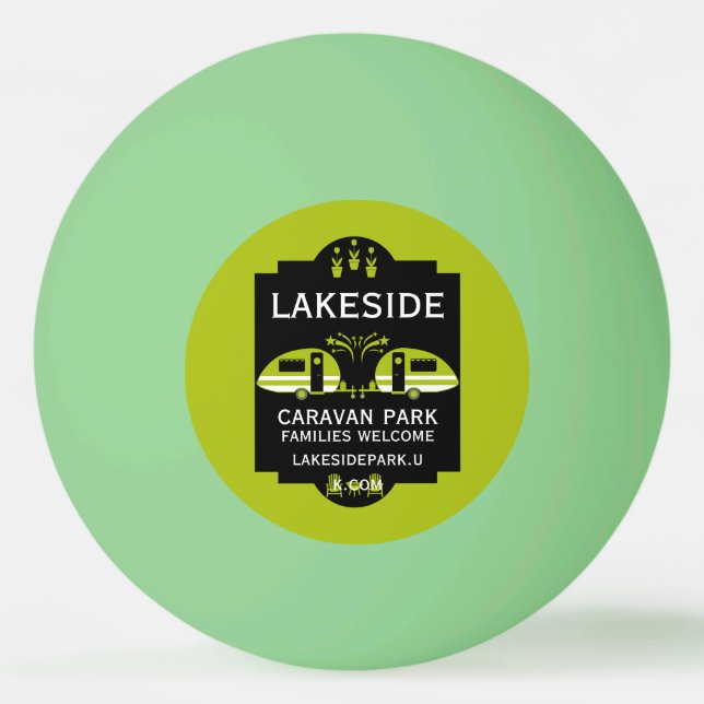 Caravan Campsite Promotion Ping Pong Ball (Front)