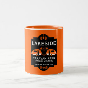 Caravan Campsite Promotion Two-Tone Coffee Mug