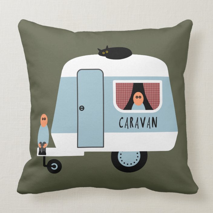 Caravan Cushion Zazzle.co.uk