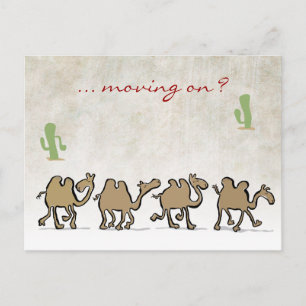 caravan - customisable text announcement postcard
