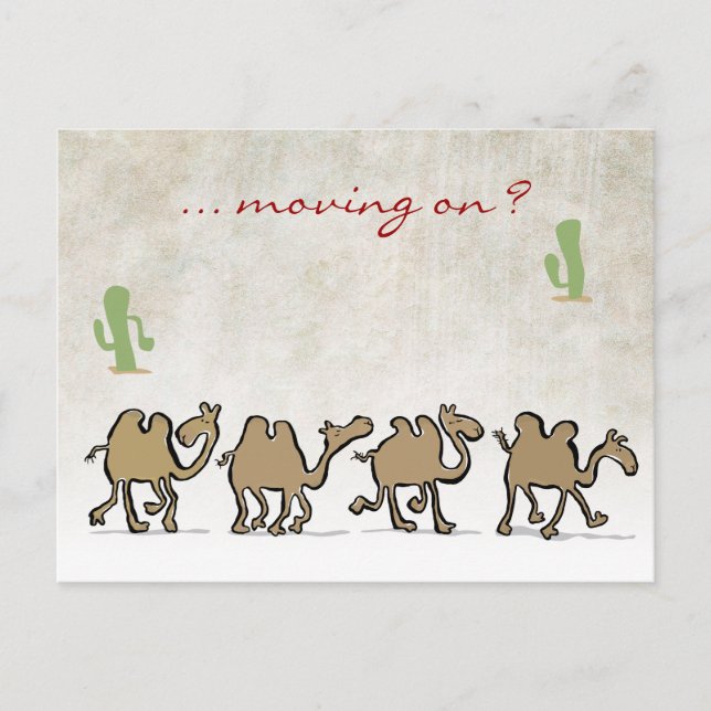 caravan - customisable text announcement postcard (Front)