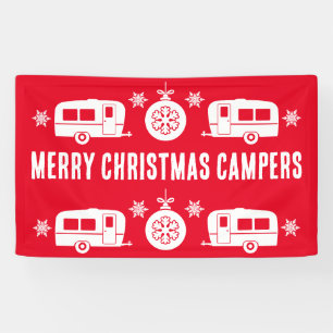 Caravan Happy Christmas Camping   Banner