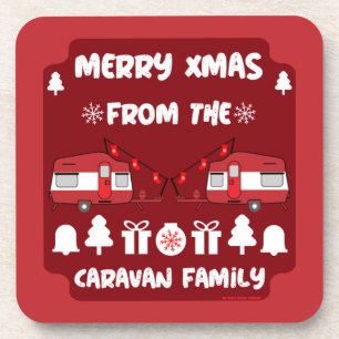 Caravan Happy Christmas Camping Coaster