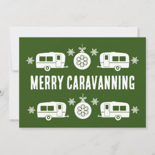 Caravan Happy Christmas Camping   Holiday Card