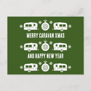 Caravan Happy Christmas Camping Holiday Postcard
